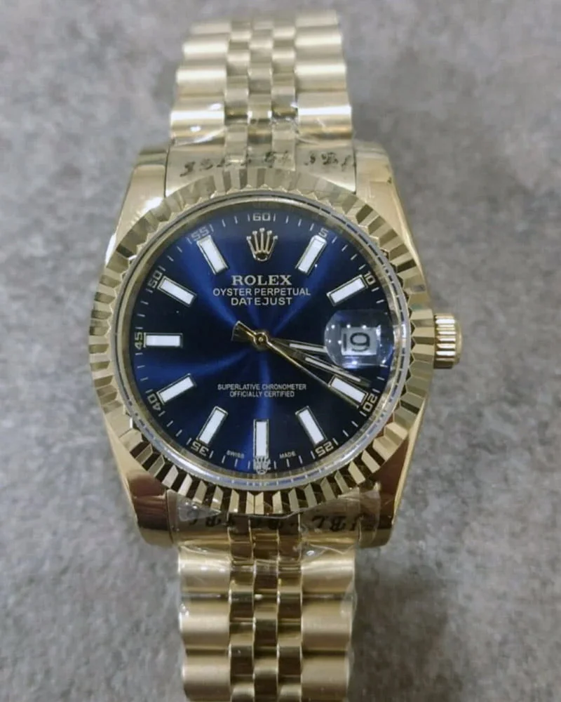 Datejust oro quadrante blu