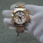 Daytona acciaio e oro quadrante bianco