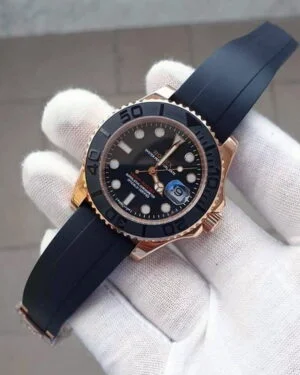 Yacht master oro cinturino caucciù 41mm