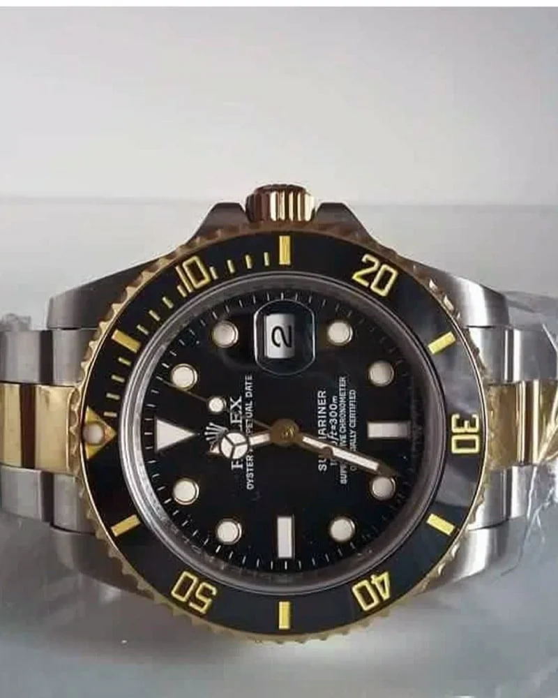 Submariner acciaio e oro quadrante nero 41mm