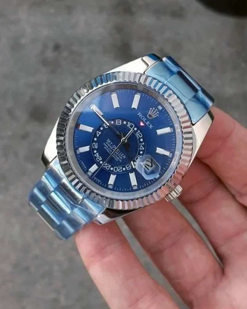 Sky-Dweller acciaio quadrante blu 42mm