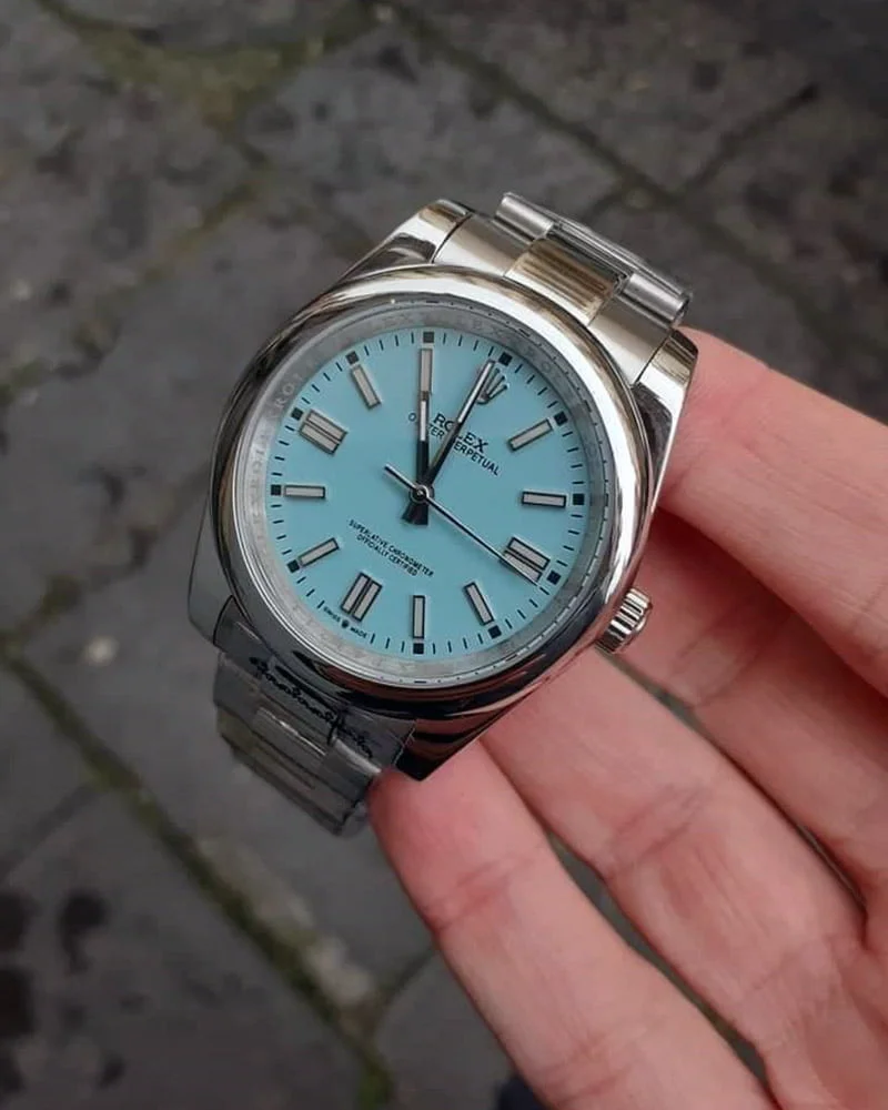 Oyster perpetual quadrante Tiffany 41 mm