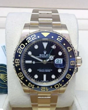 Gmt master 2 black oro giallo