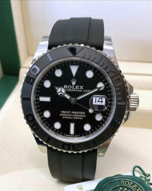 Yacht master 2 acciaio cinturino in caucciù 41 mm