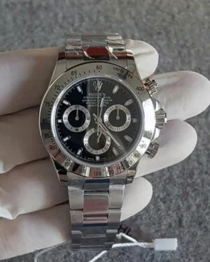Daytona nero ghiera acciaio