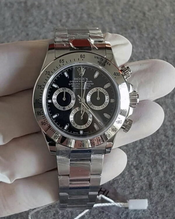 Daytona nero ghiera acciaio